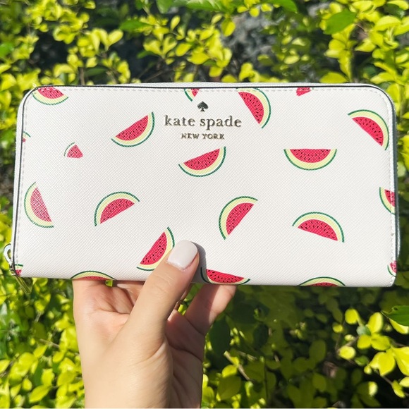kate spade Handbags - Kate Spade Staci Watermelon Party Large Continental Wallet Zip around NWT KB551